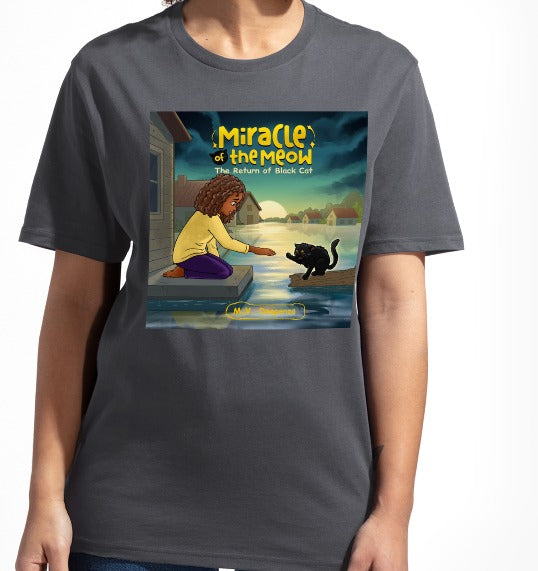 Miracle of the Meow All Organic Cotton Unisex Grey T-Shirt