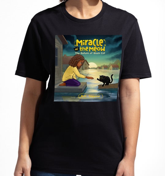 Miracle of the Meow All Organic Cotton Unisex Black T-Shirt