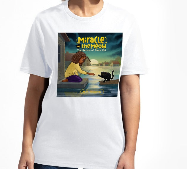 Miracle of the Meow All Organic Cotton Unisex White T-Shirt