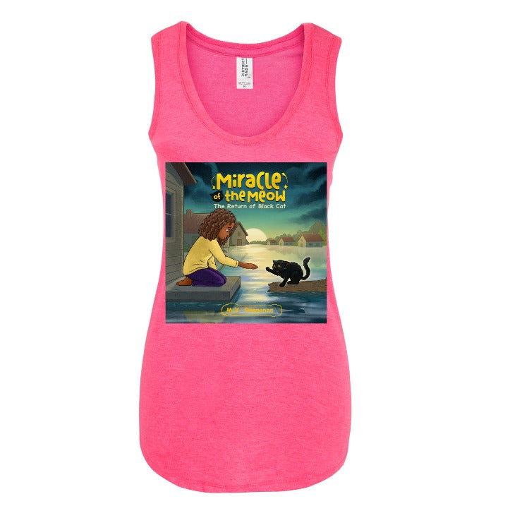 Miracle of the Meow Ladies Pink Tank Top