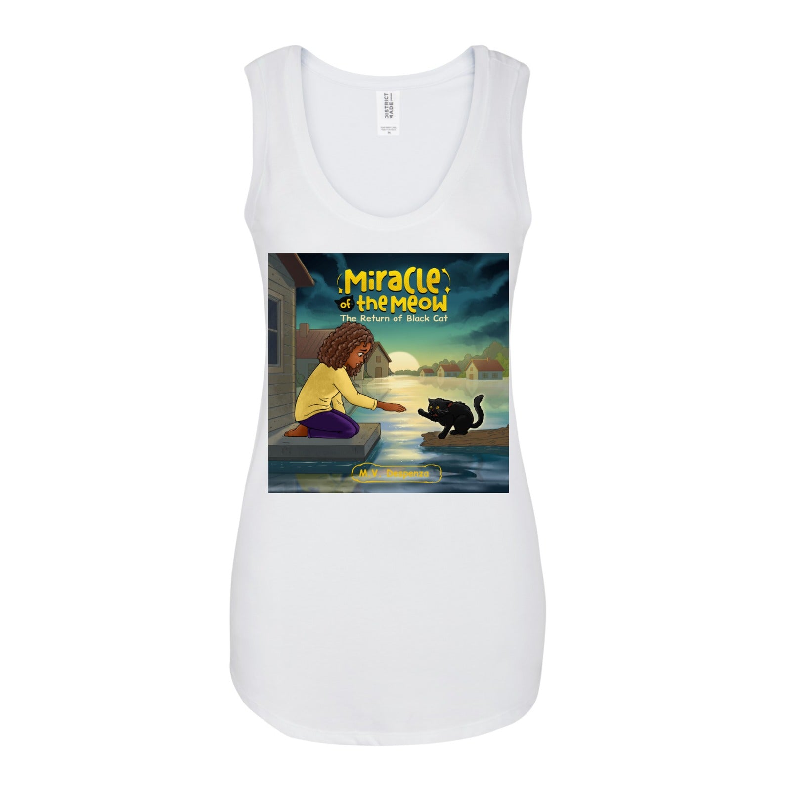 Miracle of the Meow Ladies White Tank Top